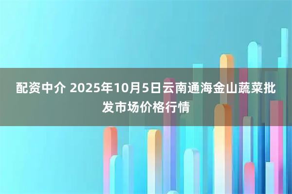 配资中介 2025年10月5日云南通海金山蔬菜批发市场价格行情